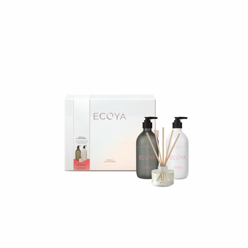 Ecoya Guava & Lychee Sorbet Essentials Gift Set