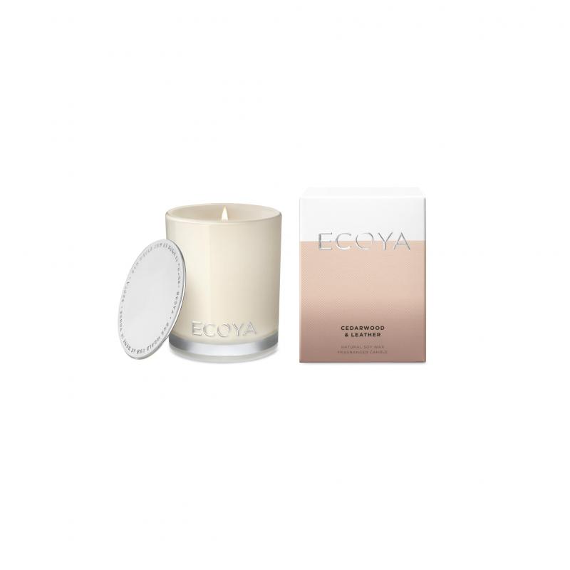Ecoya Cedarwood & Leather Mini Madison Candle