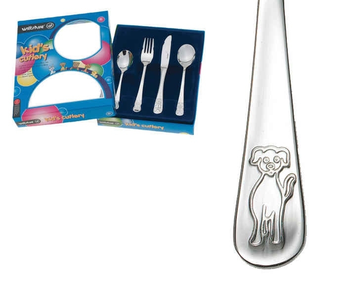 Wiltshire Puppy Children Cutlery Stainless Steel Set 4 Piece