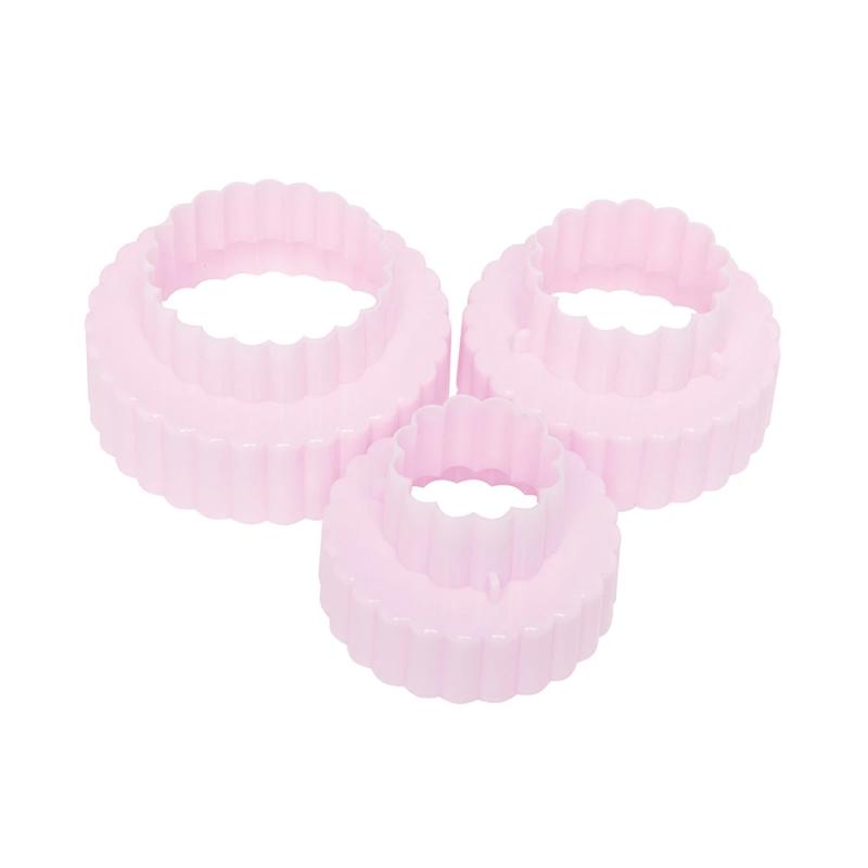 Wiltshire Dual Side Round Cookie Cutters Set of 3 - Pink