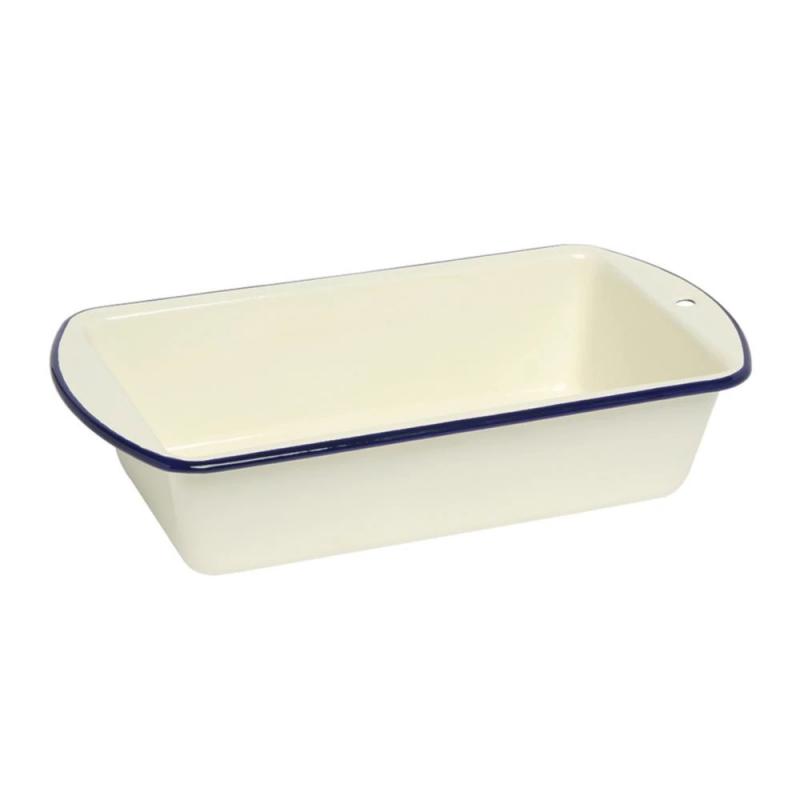 Wiltshire Enamel Loaf Pan 23x13x6cm | Blue/White