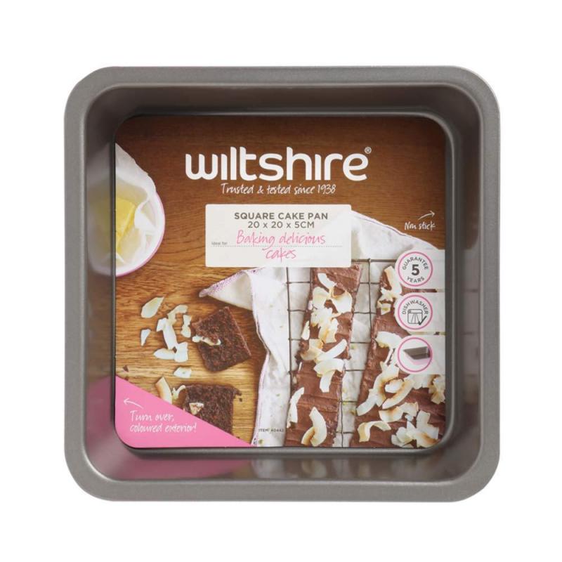 Wiltshire Two Tone Square Cake Pan 20x20x5cm | Pink