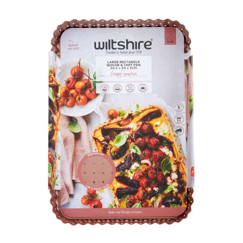 Wiltshire Rose Gold Perforated Rectangle Quiche & Tart Pan Large