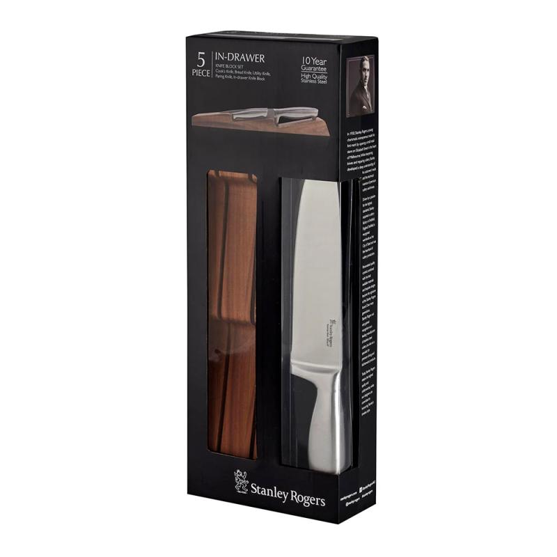Stanley Rogers Indrawer Knife Block Set 5 Piece