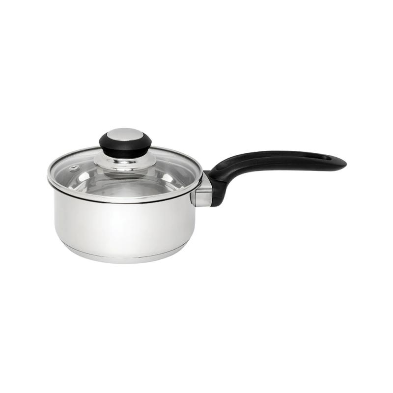 Wiltshire Classic Saucepan 14cm with Glass Lid | Stainless Steel/Clear