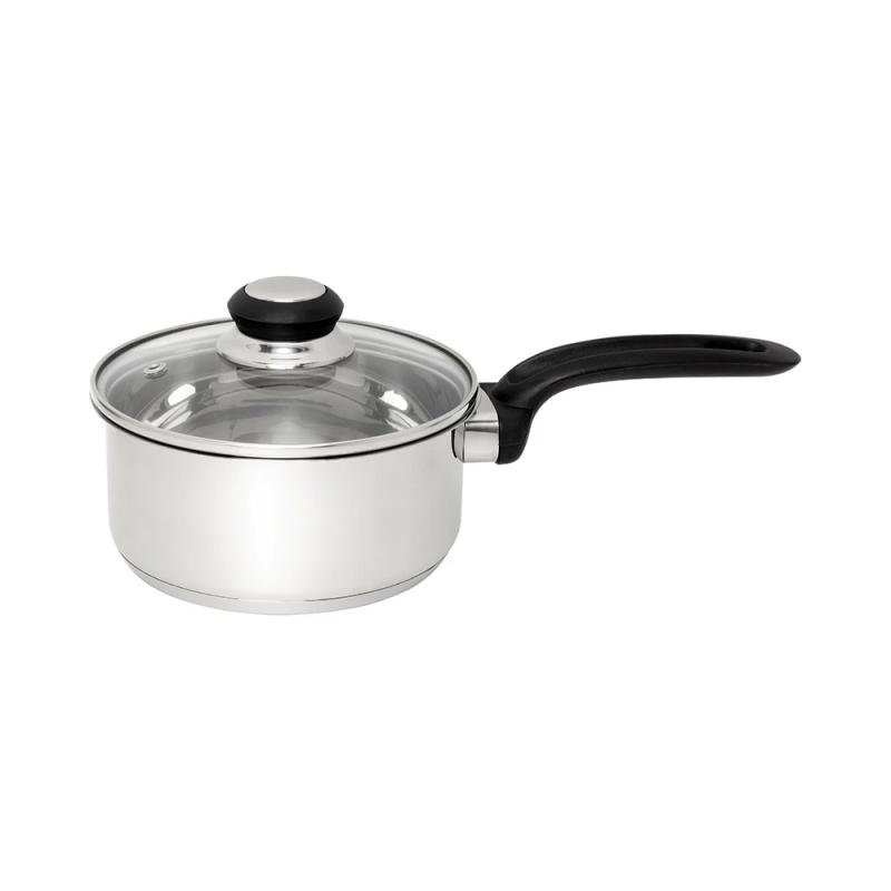 Wiltshire Classic Saucepan 16cm with Glass Lid Stainless Steel/Clear/1.25L