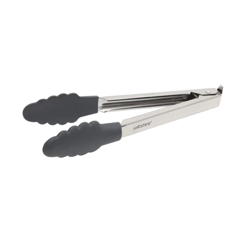 Wiltshire Non-Stick Tongs 23cm | Black/Silver