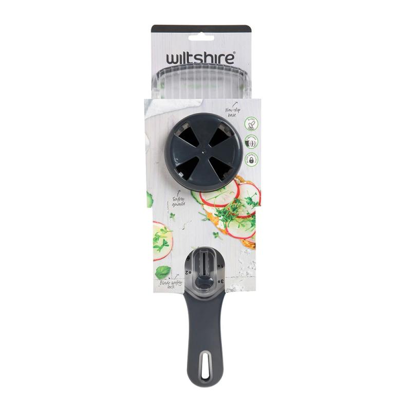 Wiltshire Adjustable Mandoline Slicer | Grey/Clear 35x13x6cm