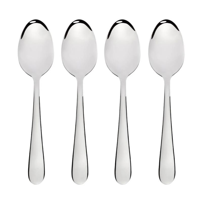 Wiltshire Rhodes Dessert Spoon 4 Piece | Stainless Steel