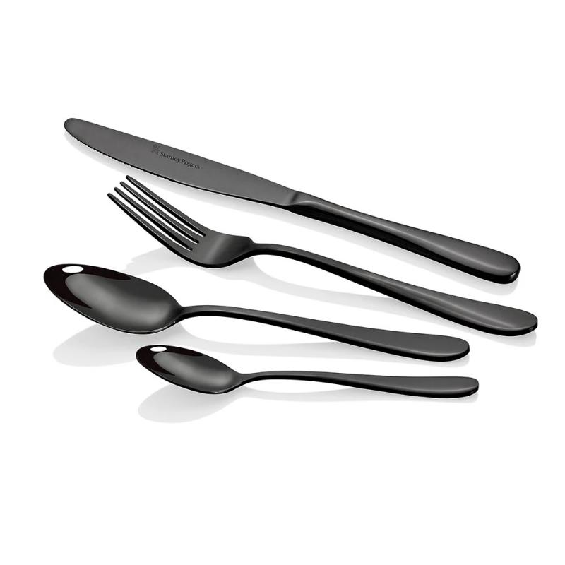 Stanley Rogers Albany Onyx Cutlery Set | Casual Setting For 6 | 24 Pieces