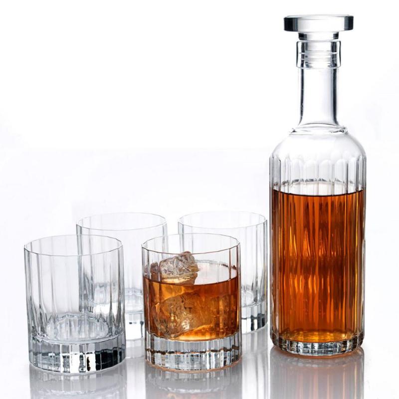 Luigi Bormioli Bach Spirit Whisky Decanter Set | 1 Decanter & 4 Tumblers