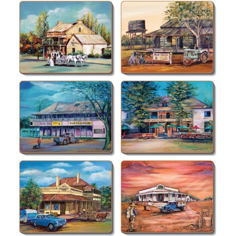Cinnamon Old Hotels Coasters
