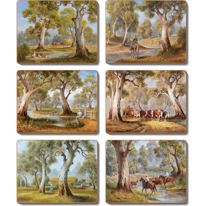 Cinnamon Redgum Country Coasters