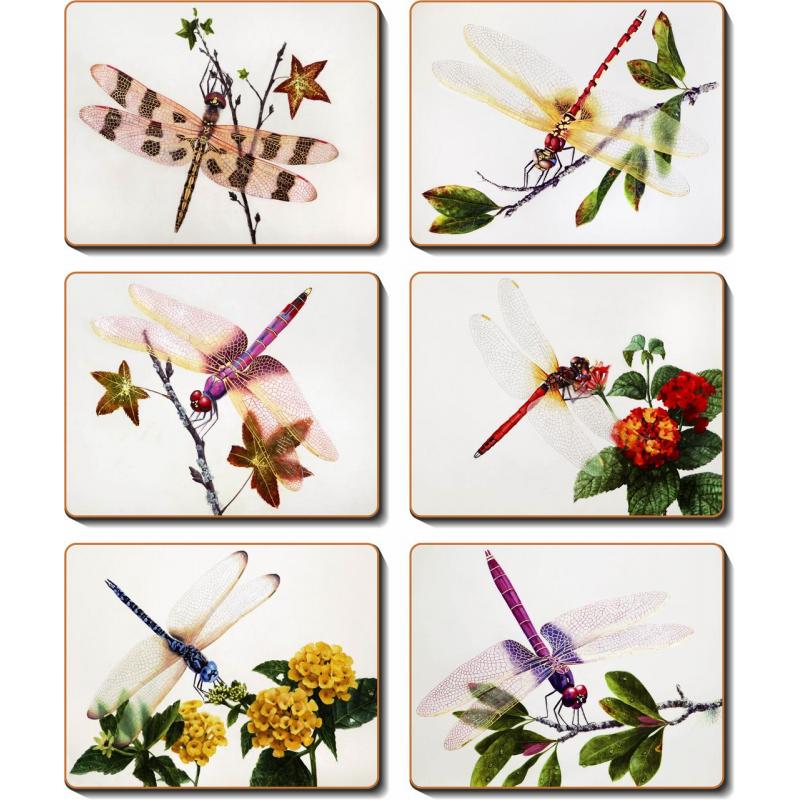 Cinnamon Delicate Wings Coasters Set of 6 | 11.5x9.5cm