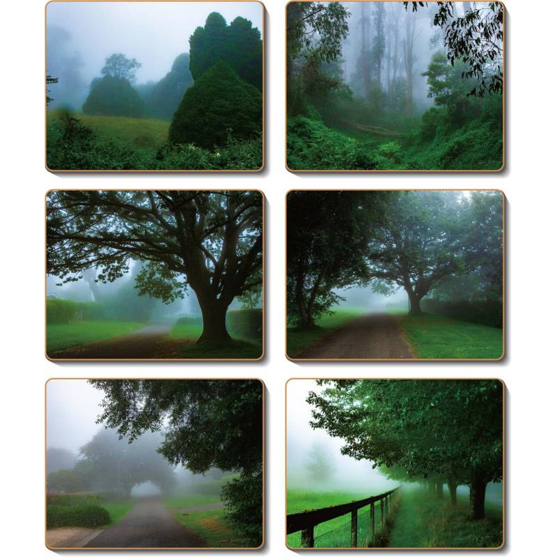 Cinnamon Country Mist Coasters Set | 6 Piece