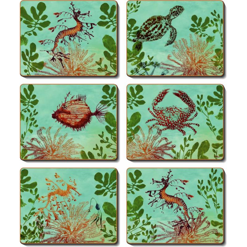 Cinnamon Ocean Depths Placemat Set of 6 | 34x26.5cm
