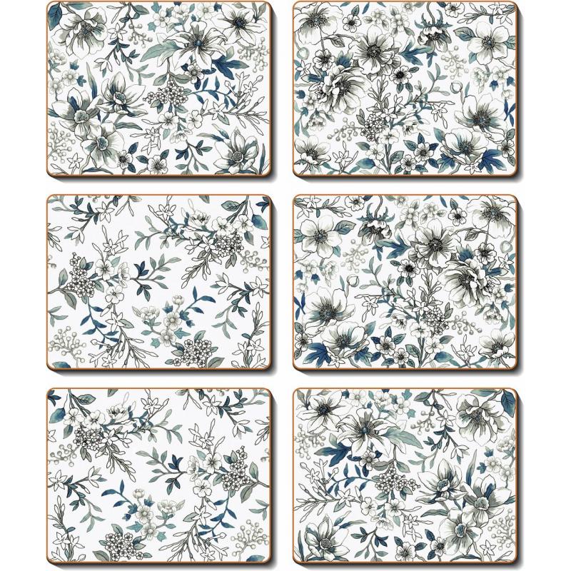 Cinnamon Placemats Set of 6 Umbria Blue | 34x26.5cm