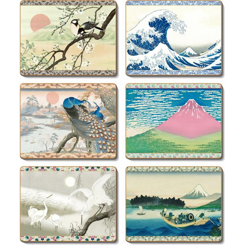 Cinnamon Japanese Landscapes Placemats Set of 6 | 34x26.5cm