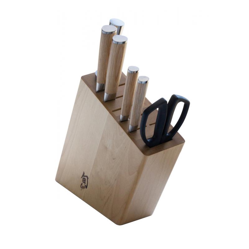 Kai-Shun Classic 7 Piece Birch Block Set | White 