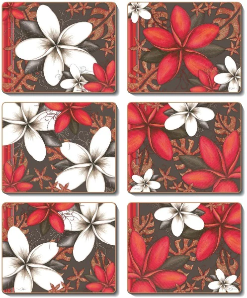 Cinnamon Essence Cork Backed Coasters | Set Of 6pcs 