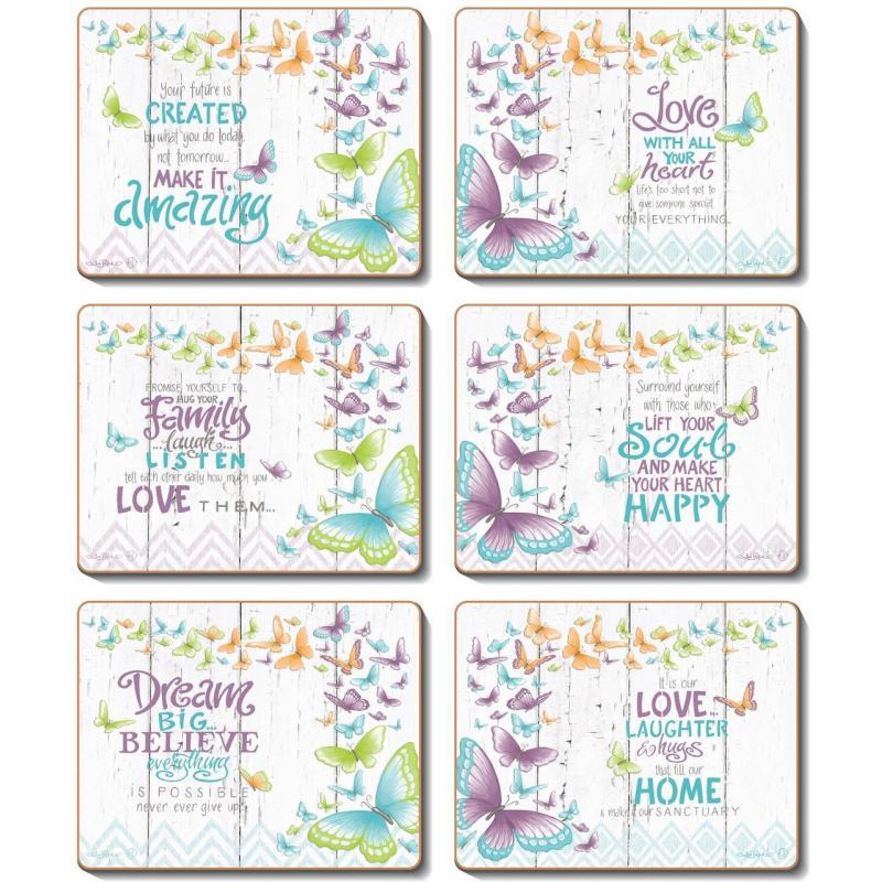 Cinnamon Inner Love Cork Backed Coasters | Set of 6pcs 