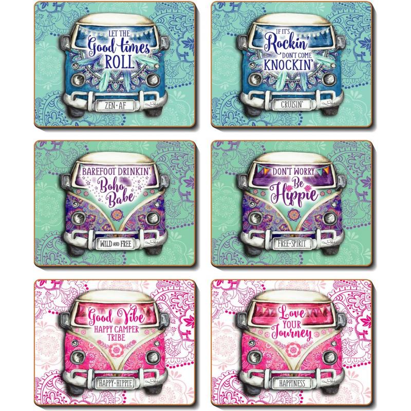 Cinnamon Kombie Hippie Coasters | 11.5x9.5cm