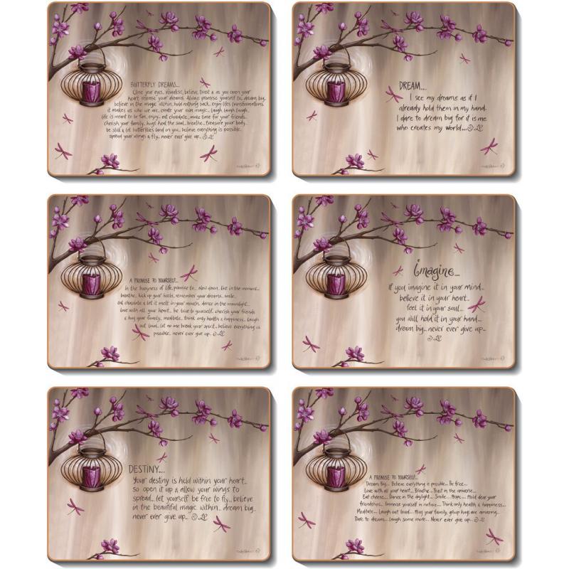 Cinnamon Purple Cherry Blossoms Placemats