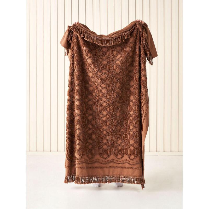 Linen House Somers Pecan Throw