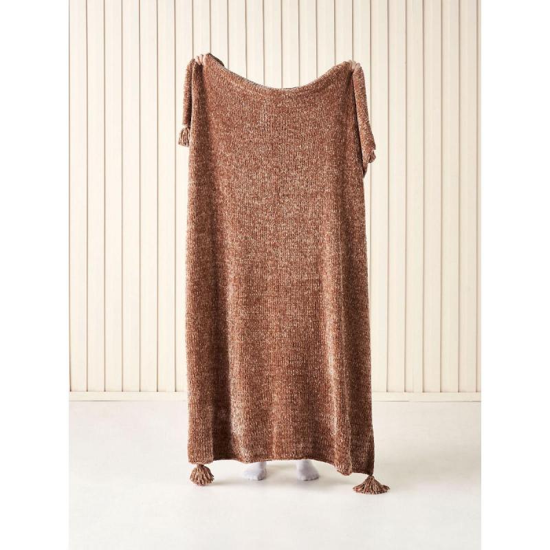 Linen House Hara Throw 130x170cm | Brandy