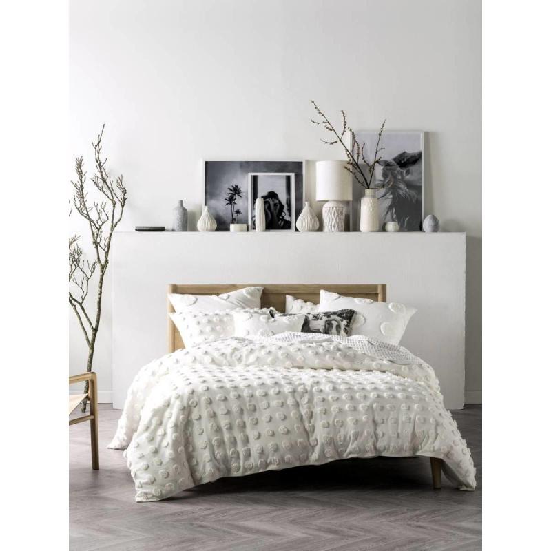 Linen House Haze Quilt Cover Set | Super King | White