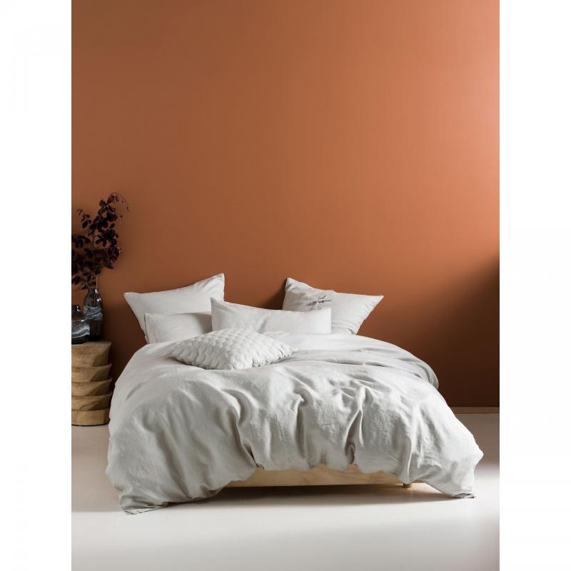 Linen House Nimes Linen Quilt Cover Set | Double | Grey