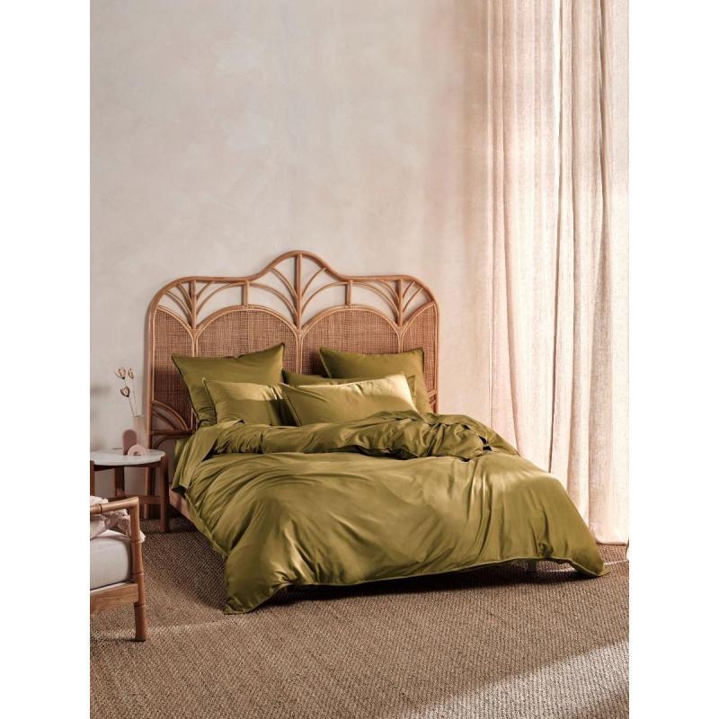 Linen House Nara Bamboo Cotton Quilt Cover Set | Queen | Bronze