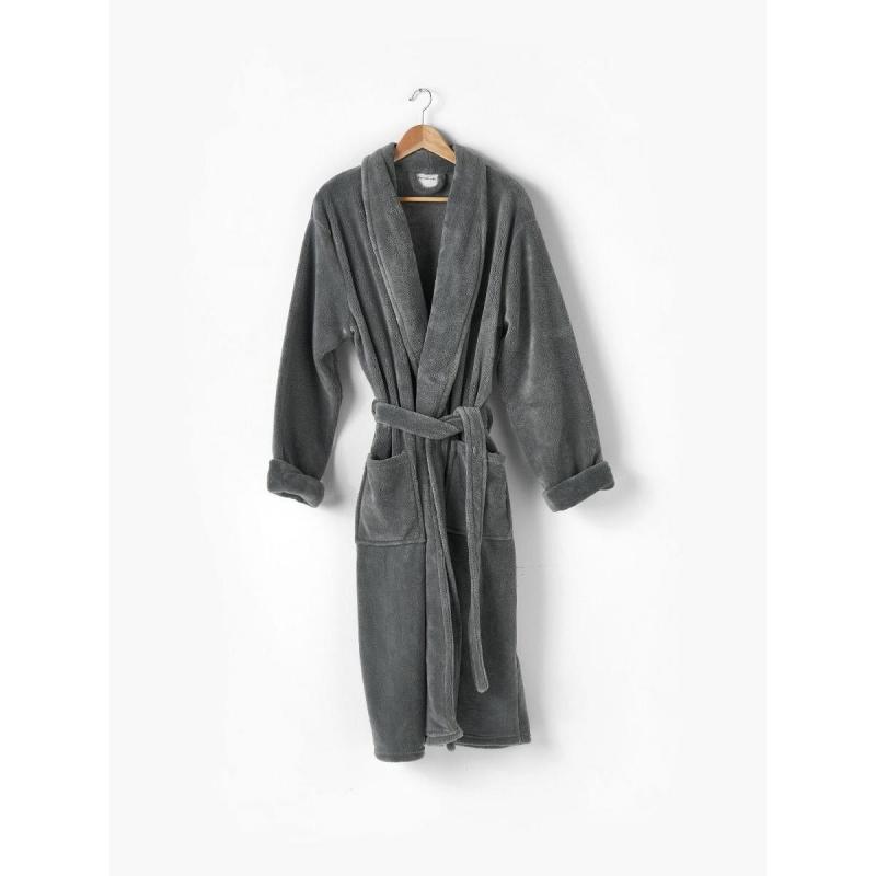Linen House Plush Robe | Fits Most | Charcoal