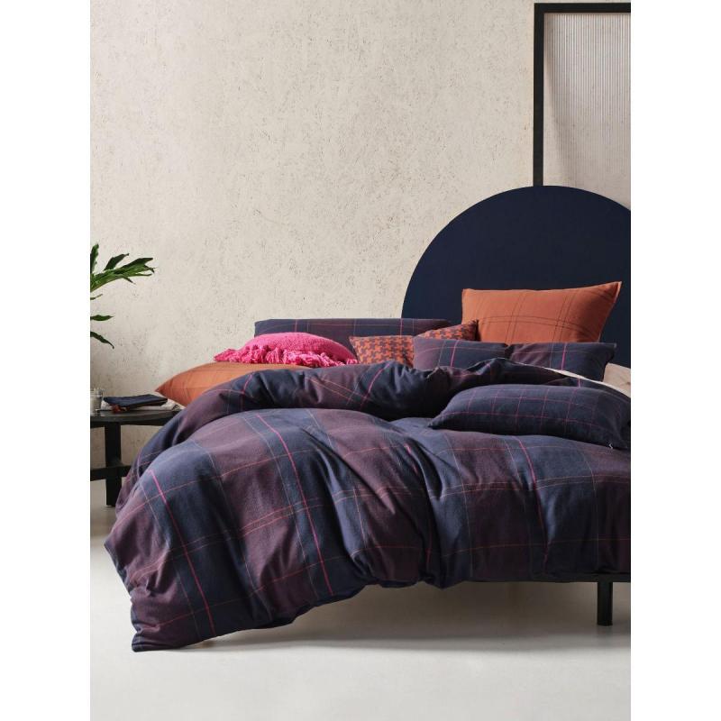Linen House Albert Quilt Cover Set | King | Navy