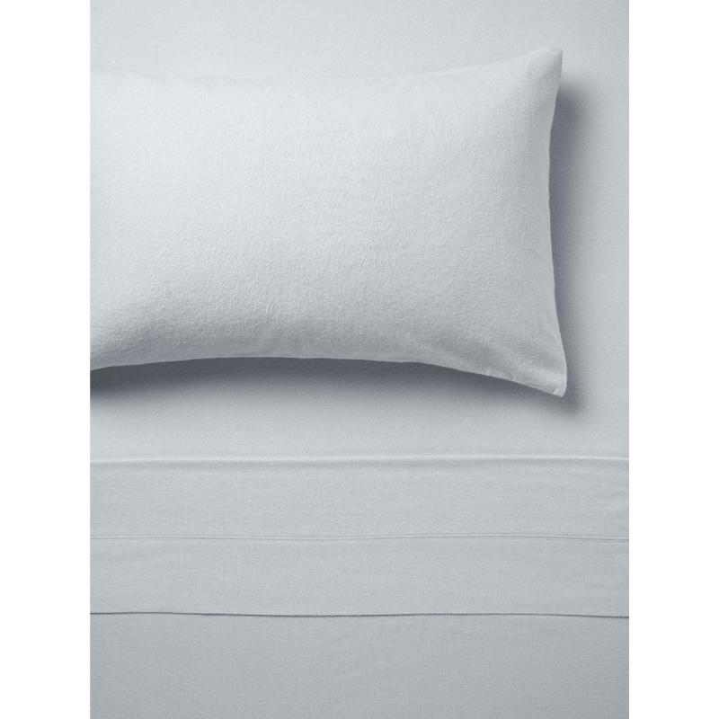 Linen House Flannelette Plain-Dyed Sheet Set | Double | Sky
