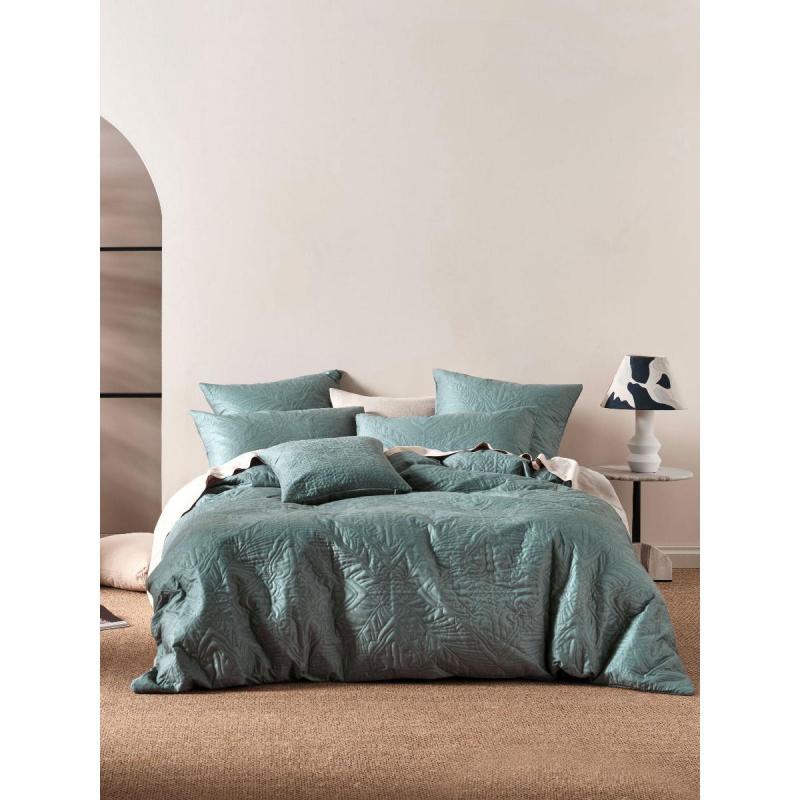 Linen House Isadora Quilt Cover Set | King | Petrol 