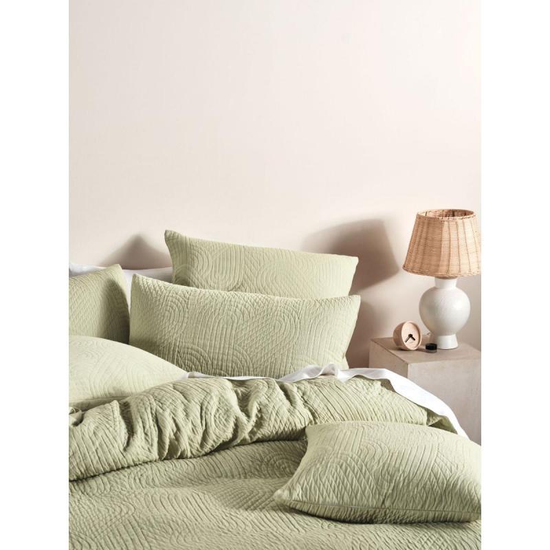 Linen House Lila Quilt Cover Set Queen Wasabi