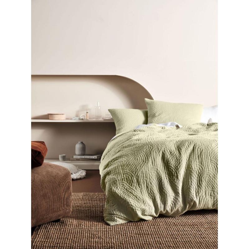Linen House Lila Quilt Cover Set Queen Wasabi