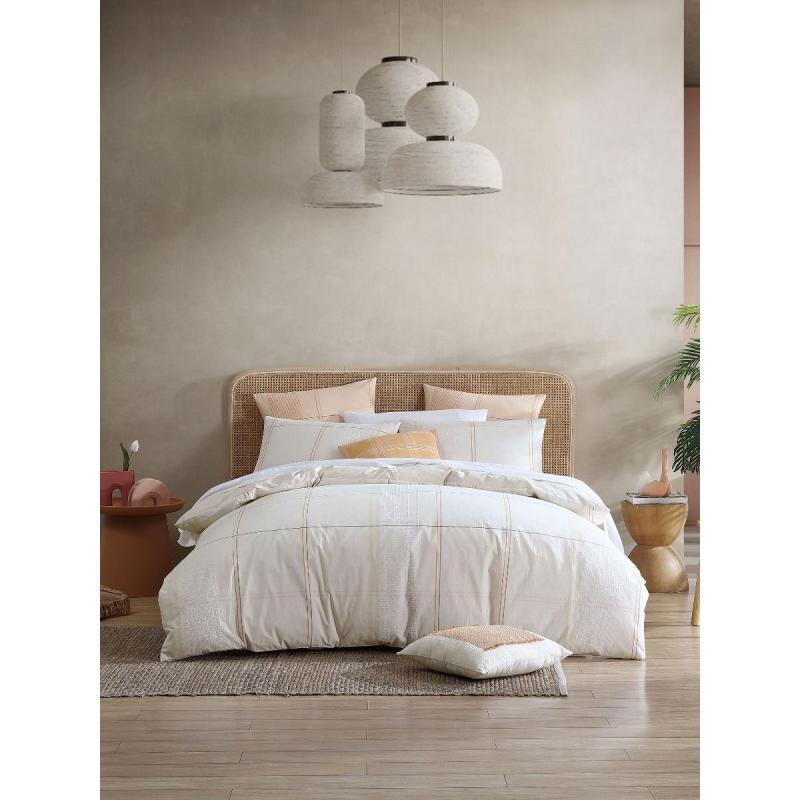 Linen House Cobain Vanilla Quilt Cover Set | King