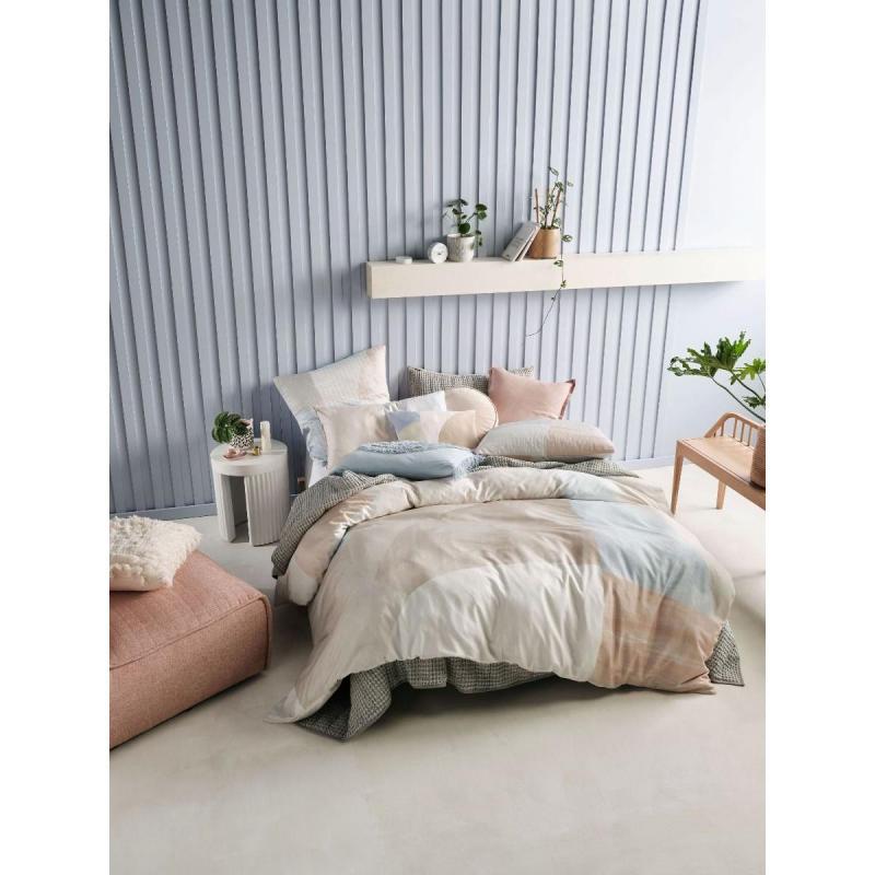 Linen House Eisha Quilt Cover Set | King | Sky 