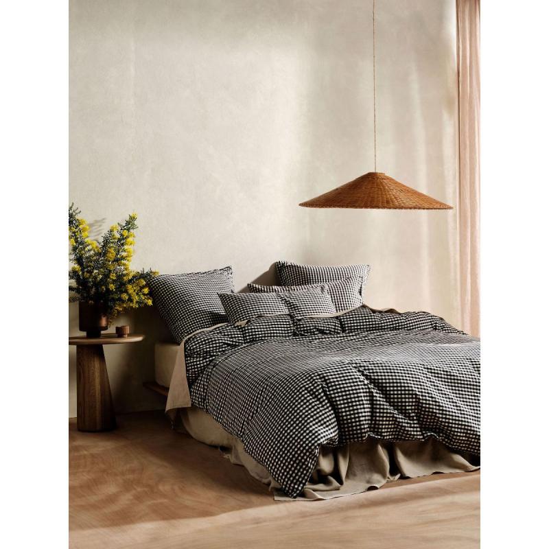 Linen House Springsteen Quilt Cover Set | Queen | Black