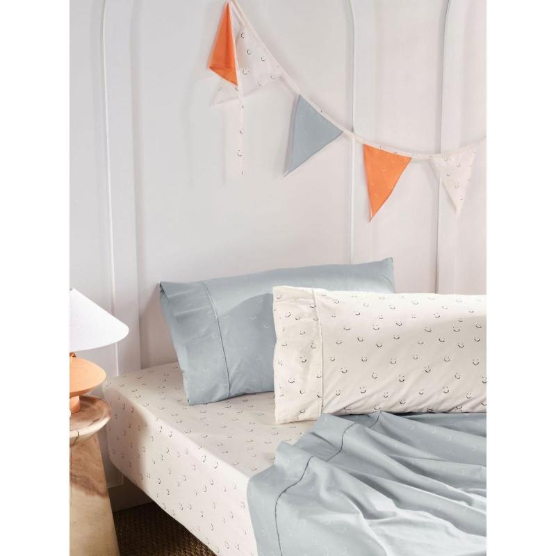 Linen House Smiles All Round Sheet Set | King Single | Sugar