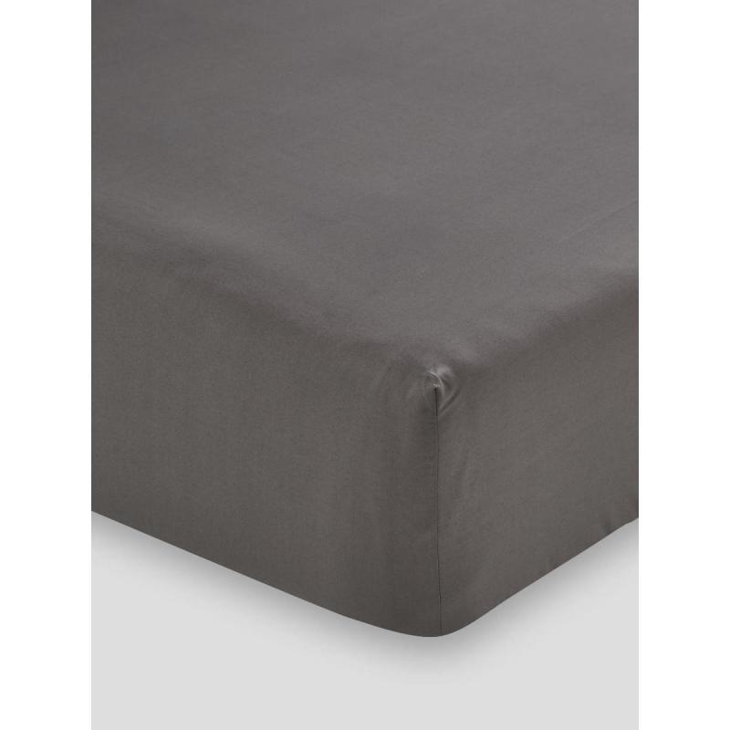 Linen House Remo Fitted Sheet 40cm | Double | Charcoal