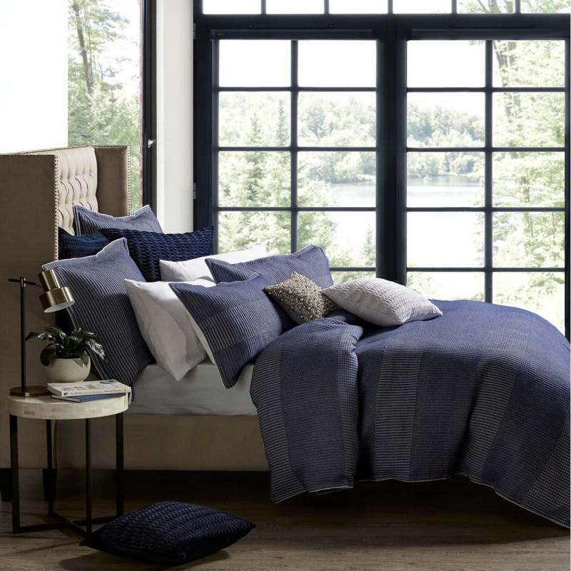 Private Collection Tier Quilt Cover Set | King Bed | Navy