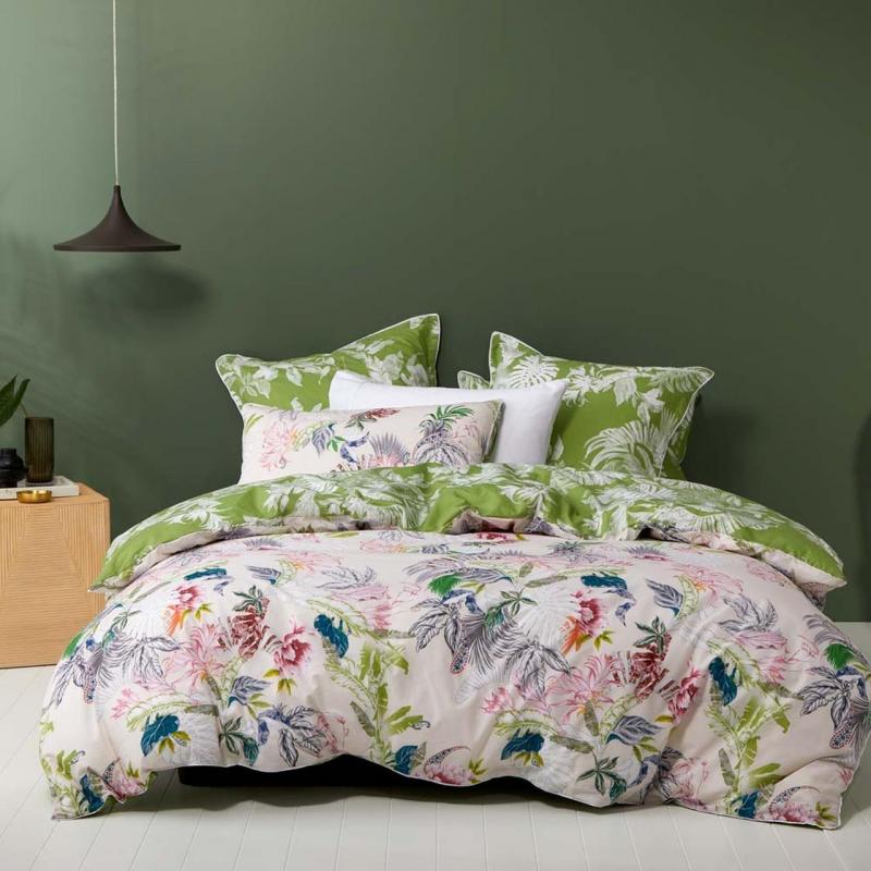 Logan & Mason Paradiso Quilt Cover Set | Super King | Blush