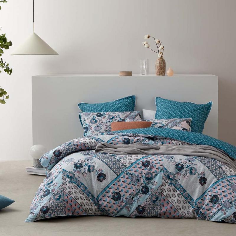 Logan & Mason Zali Quilt Cover Set | Super King | Teal