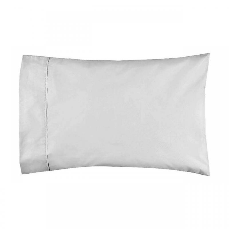 Logan & Mason 300TC Cotton Percale Standard Pillowcase Pair | 2 Pack | Silver