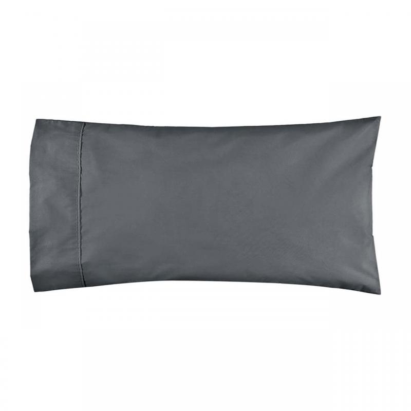 Logan & Mason 300TC Cotton Percale Standard Pillowcase Pair | 2 Pack | Charcoal