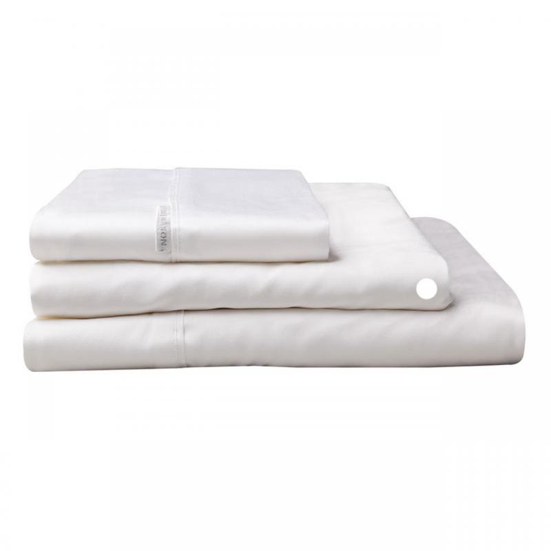 Logan & Mason Fitted Sheet 400TC | King Single Bed | White