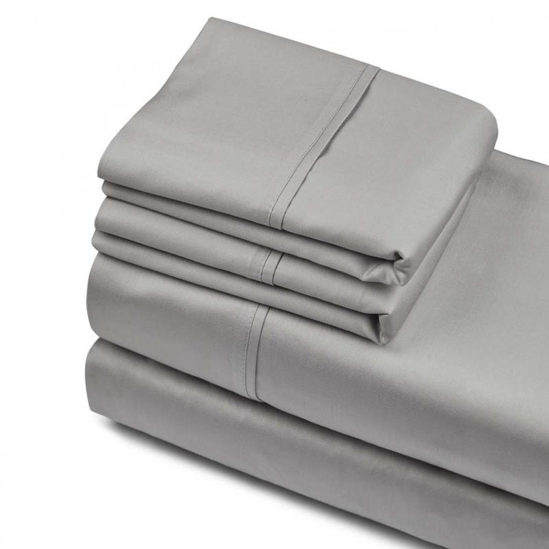 Private Collection 750TC Cotton Sateen Sheet Set | King Bed | Silver